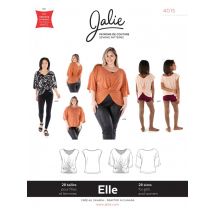 Patron Jalie 4015 t-shirt noué femme kids - Jalie - Mondial Tissus
