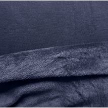 Tissu molleton Alpfleece envers polaire uni bleu marine - Mondial Tissus