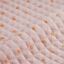 Tissu matelassé double gaze flopois rose - MT - Mondial Tissus