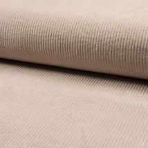 Tissu velours côtelé sable - Mondial Tissus