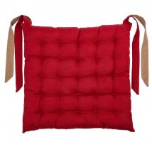Galette de chaise Essentiel rouge - MT - Mondial Tissus