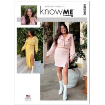 Patron Know Me 2003A ensemble cardigan et jupe femme - du S au XXL - Know Me - Mondial Tissus