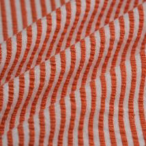 Tissu drap Seersucker rouge - MT - Mondial Tissus