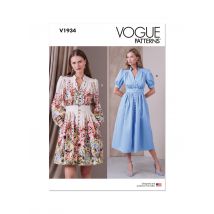 Patron Vogue 1934B5 robe chic femme 34-42 - Vogue - Mondial Tissus