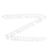 Ruban pompons à franges blanc - MT - Mondial Tissus