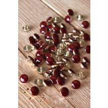 Lot de 5 boutons chic bordeaux 10 mm - Eglantine et Zoé - Mondial Tissus