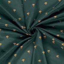 Tissu short de bain recyclé palmier jaune bleu - Mondial Tissus