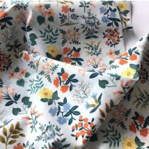 Tissu voile de coton bleu ciel imprimé petits bouquets fleurs - Rifle Paper - Rifle Paper - Mondial Tissus