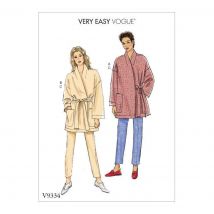 Patron Vogue 9334ZZ ensemble kimono femme veste ceinture et pantalon - du 44 au 54 - Vogue - Mondial Tissus