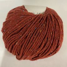 Pelote éco tweed chiné recyclé 125m rouille - Mondial Tissus