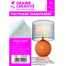 Mini rouleau polyphane adhésif transparent 60x120cm - Graine Créative - Mondial Tissus
