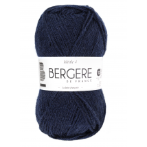 Pelote de fil à tricoter Idéal 4 marine - Bergère de France - Bergère de France - Mondial Tissus