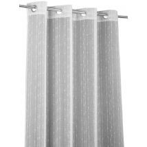 Voilage lime blanc 140 x 260 - MT - Mondial Tissus