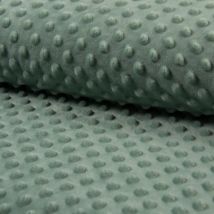 Tissu polaire minky uni vert - Mondial Tissus