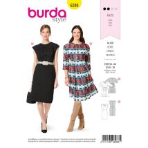 Patron Burda 6288 Robe en 2 versions du 36 au 46 - Mondial Tissus