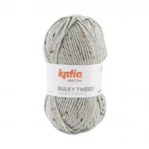 Pelote de fil à tricoter Bulky tweed n°201 gris clair - Katia - Katia - Mondial Tissus