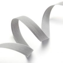 Ruban polyester coton Gris 14 mm - MT - Mondial Tissus