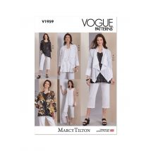 Patron Vogue 1959B5 - veste, tunique et pantalon du 36 au 44 - Vogue - Mondial Tissus