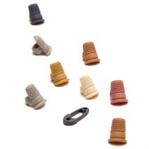Lot de boutons dés à coudre et épingle à nourrice brun et gris - Récréatys - Mondial Tissus