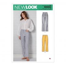 Patron New Look 6660 pantalon haut 38 à 50 - Newlook - Mondial Tissus