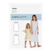 Patron Simplicity S9120.K5 - Robe Fille Chasuble 7 - 14 Ans - Simplicity - Mondial Tissus