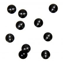 Boutons Ronds Noirs 11 Mm - Mondial Tissus