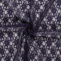 Tissu guipure Anémone violet