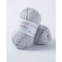 Pelote de fil à tricoter Super Baby gris clair - Phildar