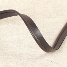 Passepoil simili-cuir marron 10mm - Mondial Tissus
