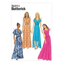 Patron Butterick B6051F5 Robe Femme 44-52 - Butterick - Mondial Tissus