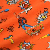 Tissu jersey coton Spiderman rouge - Mondial Tissus