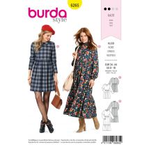 Patron Burda 6265 Robe col Claudine pour femmes du 36 au 46 - Burda - Mondial Tissus
