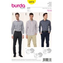 Patron burda 6874 chemise - Burda - Mondial Tissus