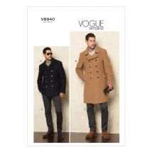 Patron Vogue 8940MUU manteau caban peacoat homme et pantalon - du du 34 à 40 - Vogue - Mondial Tissus