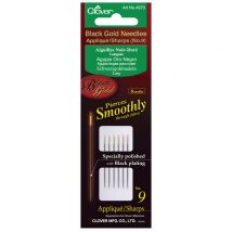 Aiguille appliqué Sharps n° 9 or et noir x6 - Clover - Clover - Mondial Tissus