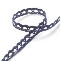 Ruban dentelle 10 mm bleu marine - MT - Mondial Tissus