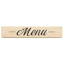 Tampons en bois rectangle inscription "Menu" - Bernette - Mondial Tissus