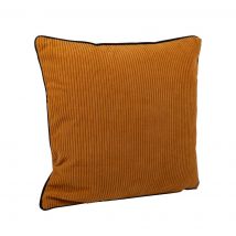 Housse de coussin velours côtelé jaune - MT - Mondial Tissus
