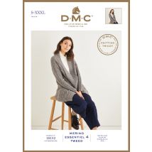 Modèle cardigan femme DMC Merino tweed - DMC - Mondial Tissus