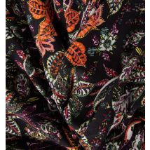 Coupon 3m voile de viscose imprimé jungle noir - Promod Couture