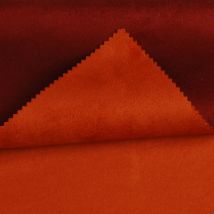 Tissu suédine double face Alaska orange - Mondial Tissus