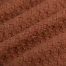 Tissu nid d'abeille lavé lourd terracotta Sophie Ferjani - MT - Mondial Tissus