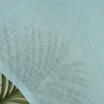 Tissu voilage aspect lin bleu bas plombé grande largeur - Linder - Mondial Tissus