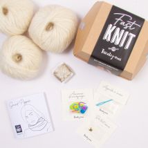 Kit DIY tricot - Fast Knit snood Pipper naturel platine sans aiguilles - Tricotez-moi - Mondial Tissus