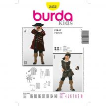 Patron Burda 2452 Costume Historique Pirate 4 à 10 ans - Burda - Mondial Tissus