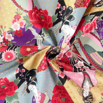 Tissu japonais façon patchwork multico - NAKA - Naka - Mondial Tissus