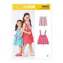 Patron new look 6664 robe boutonnée - Newlook - Mondial Tissus