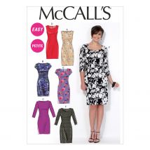 Patron McCall's 7085A5 Patron de Robes fourreau chics et élégantes - Femme 34-42 - McCall's - Mondial Tissus
