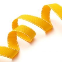Ruban surpiqué jaune 20 mm - Frou Frou - Mondial Tissus