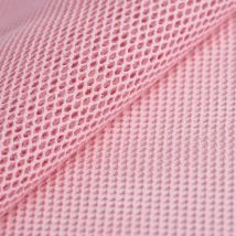 Tissu filet coton bio rose - Mondial Tissus